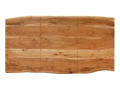 Mesa de comedor de madera maciza de acacia 154x80x76 cm