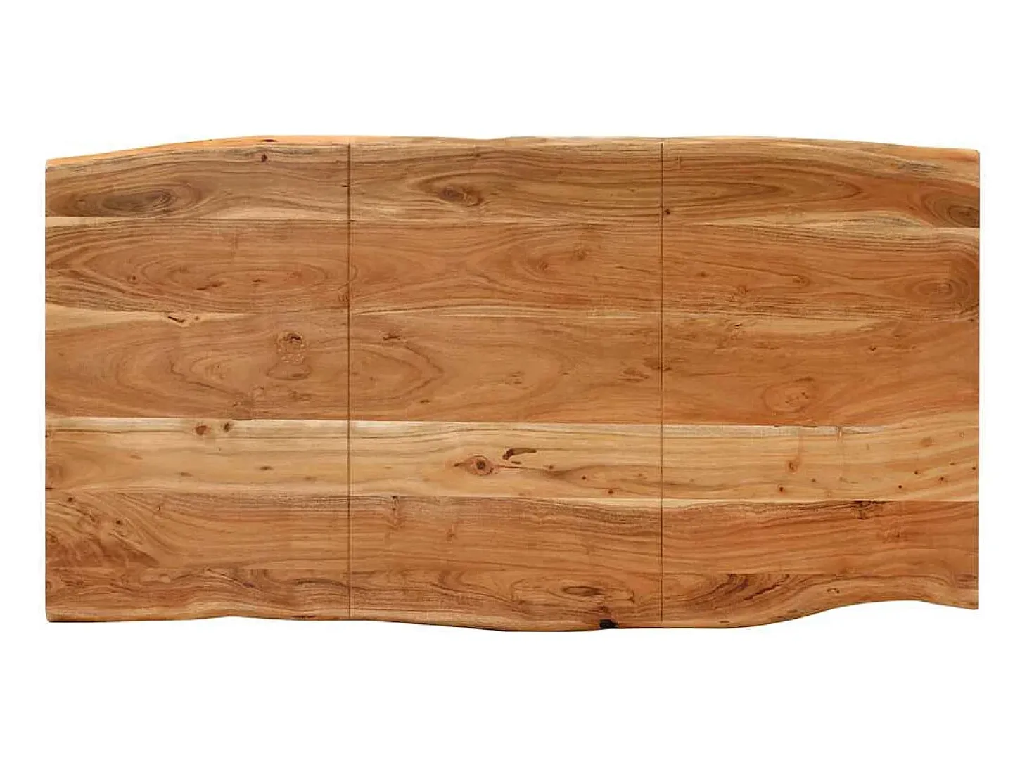 Mesa de comedor de madera maciza de acacia 154x80x76 cm