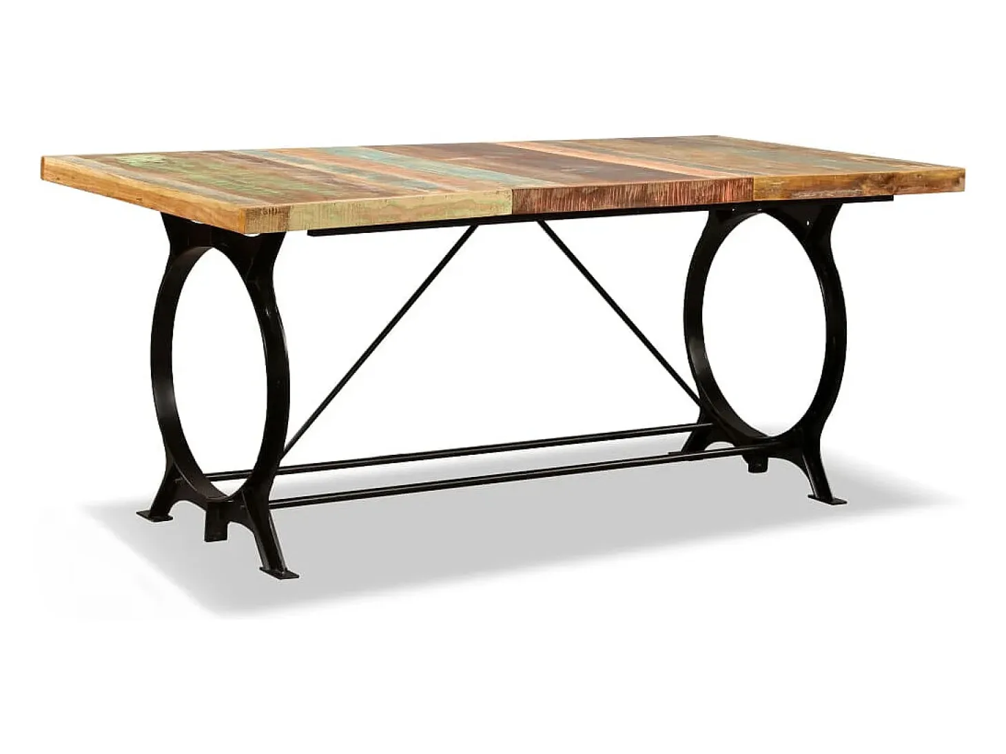 Mesa de comedor de madera maciza reciclada 180 cm