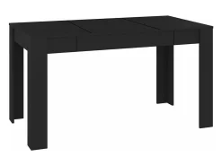 Mesa de comedor de madera contrachapada negro 140x74,5x76 cm