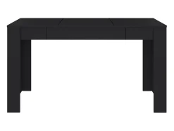 Mesa de comedor de madera contrachapada negro 140x74,5x76 cm