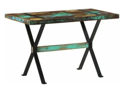 Mesa de comedor de madera maciza reciclada 120x60x76 cm