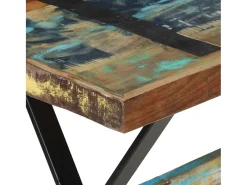 Mesa de comedor de madera maciza reciclada 120x60x76 cm