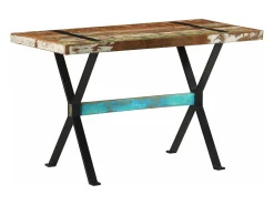 Mesa de comedor de madera maciza reciclada 120x60x76 cm