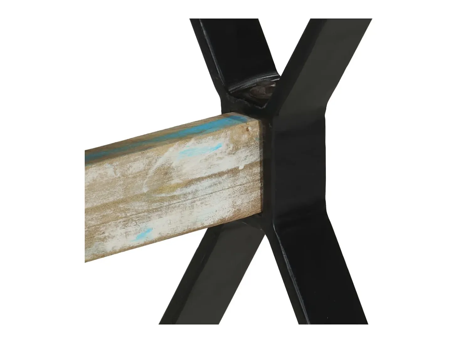 Mesa de comedor de madera maciza reciclada 120x60x76 cm