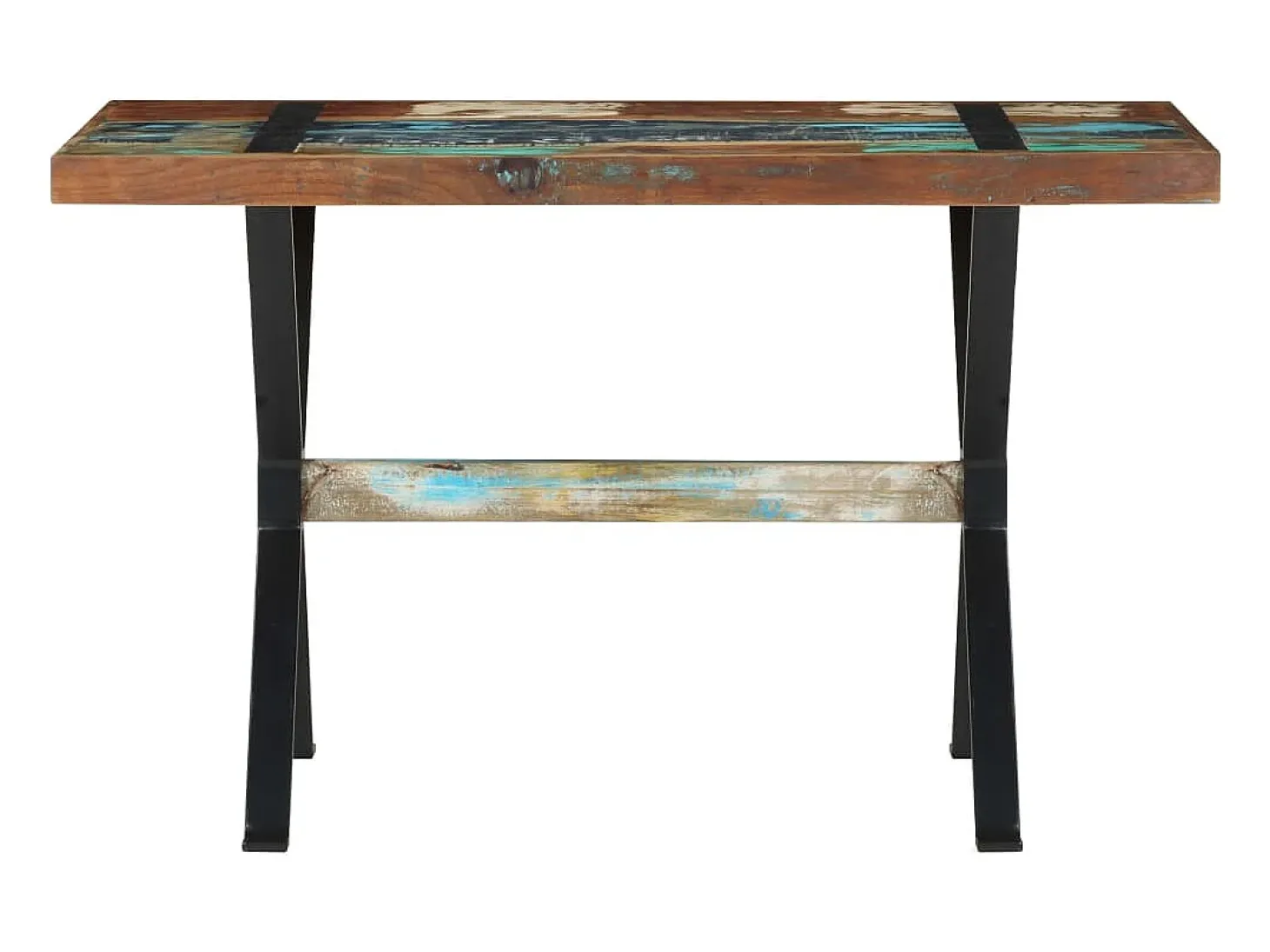 Mesa de comedor de madera maciza reciclada 120x60x76 cm