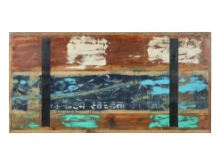 Mesa de comedor de madera maciza reciclada 120x60x76 cm