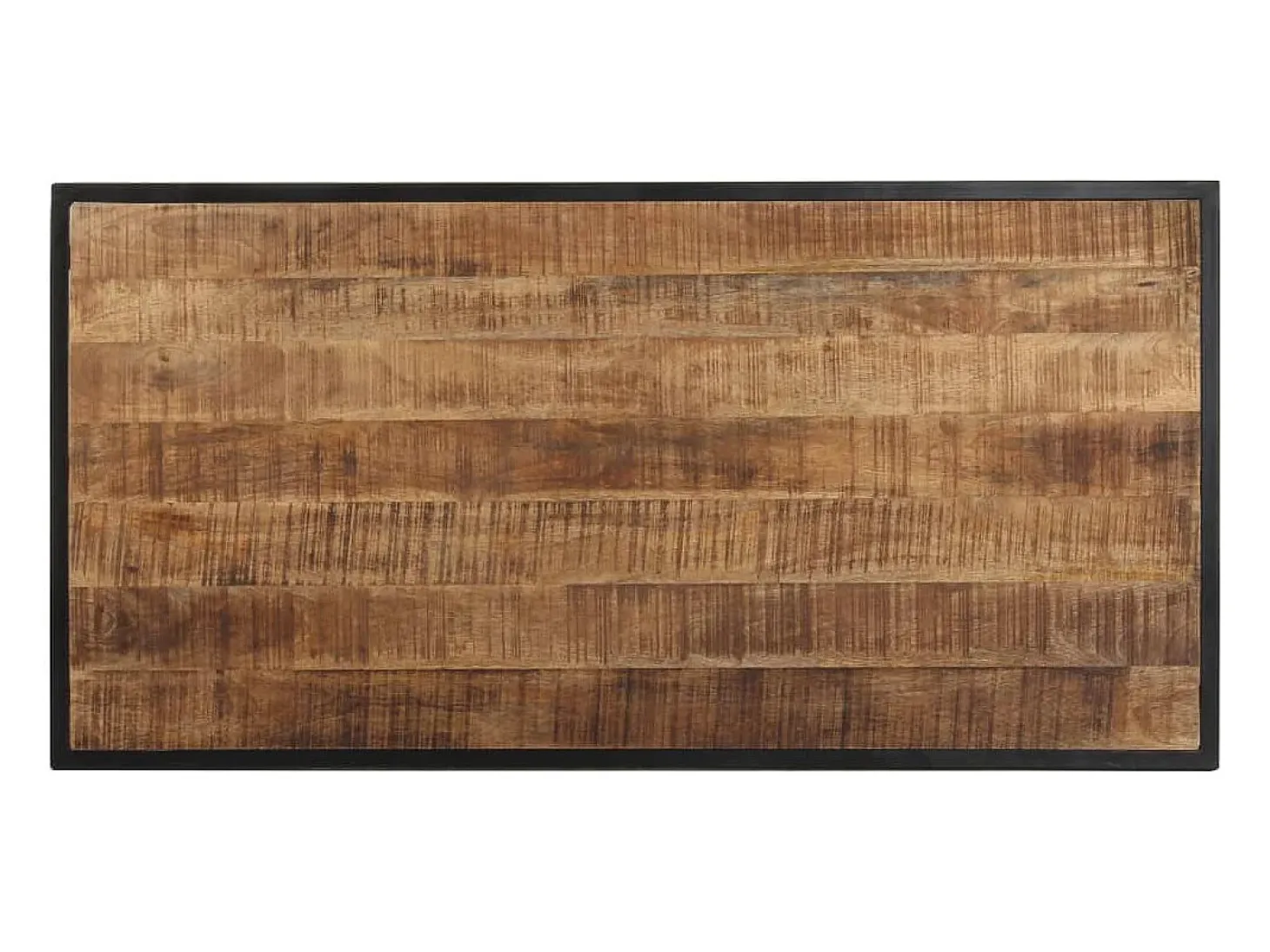 Mesa de comedor de madera maciza de mango rugosa 120 cm
