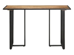 Mesa de comedor de madera maciza de mango rugosa 120 cm