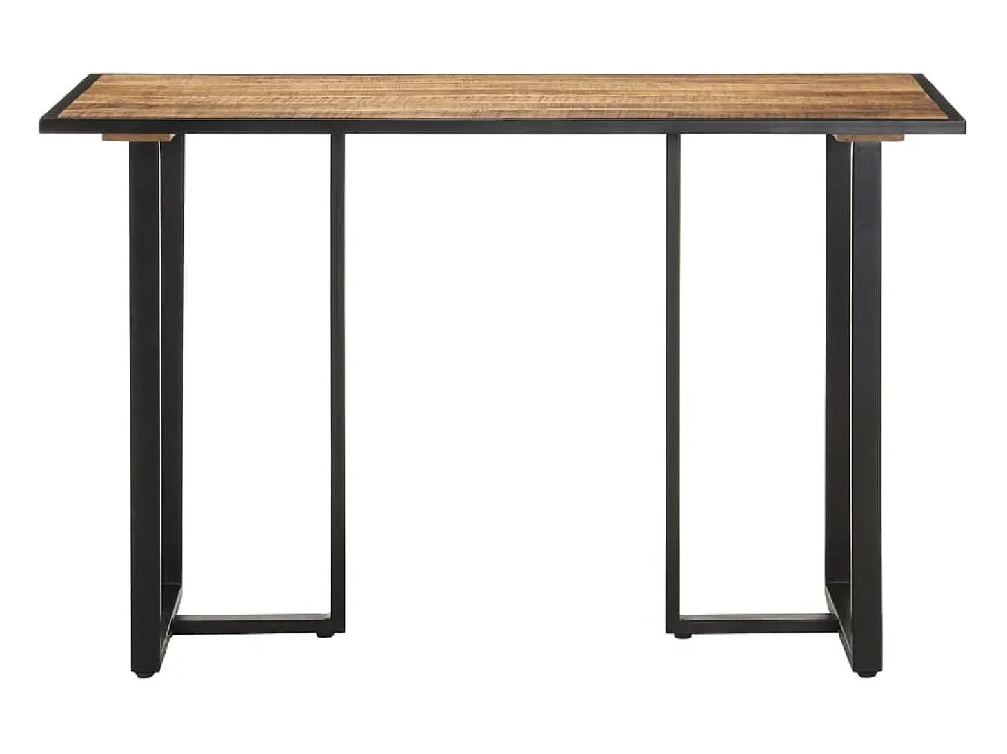 Mesa de comedor de madera maciza de mango rugosa 120 cm