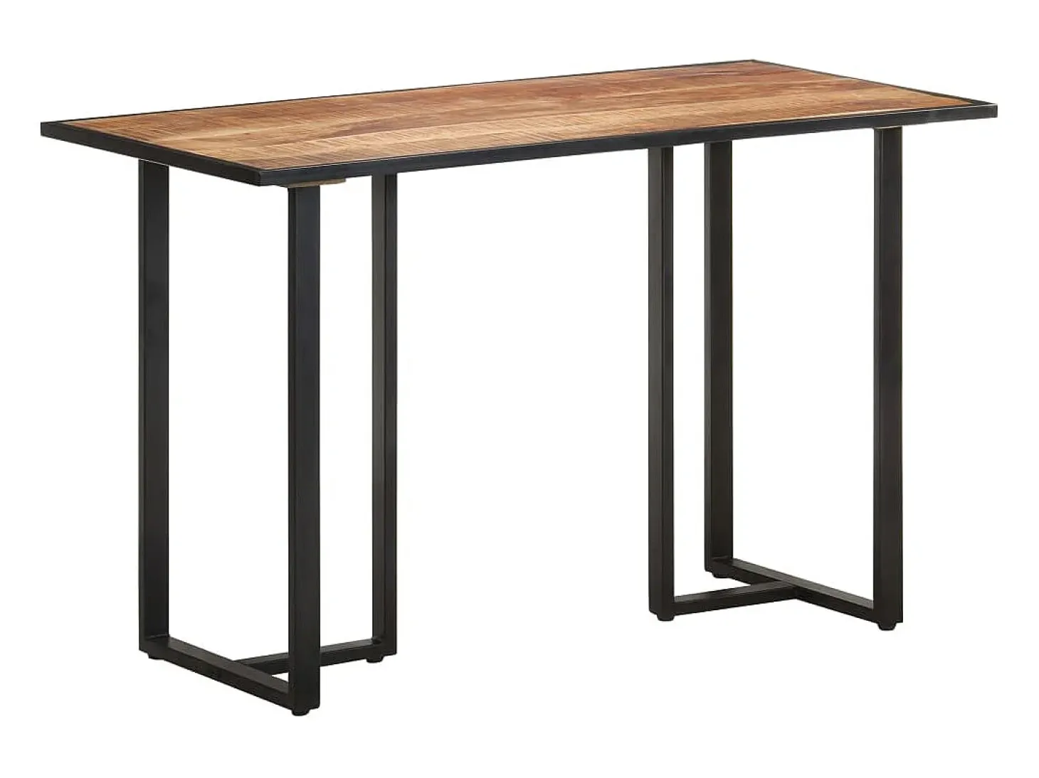 Mesa de comedor de madera maciza de mango rugosa 120 cm