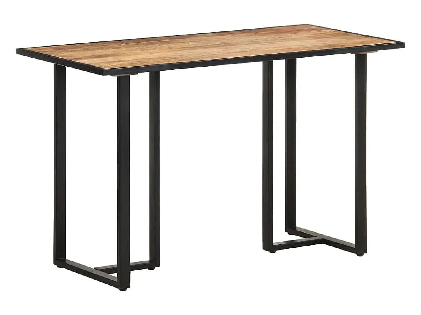 Mesa de comedor de madera maciza de mango rugosa 120 cm