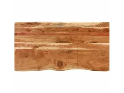 Mesa de comedor de madera maciza de acacia 154x80x76 cm ES677826