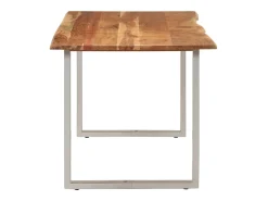 Mesa de comedor de madera maciza de acacia 154x80x76 cm ES677826