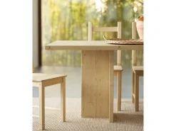 Mesa de comedor de madera maciza en tono roble medio 180x75cm - TENA - DECOWOOD