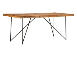 Mesa de comedor de madera maciza de acacia 180x90x76 cm