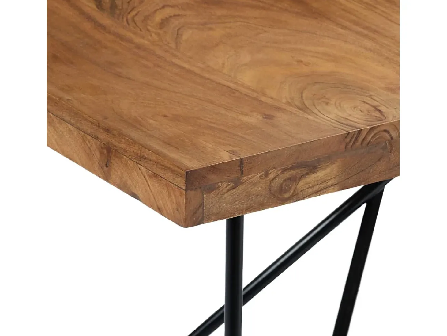 Mesa de comedor de madera maciza de acacia 180x90x76 cm