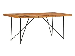 Mesa de comedor de madera maciza de acacia 180x90x76 cm