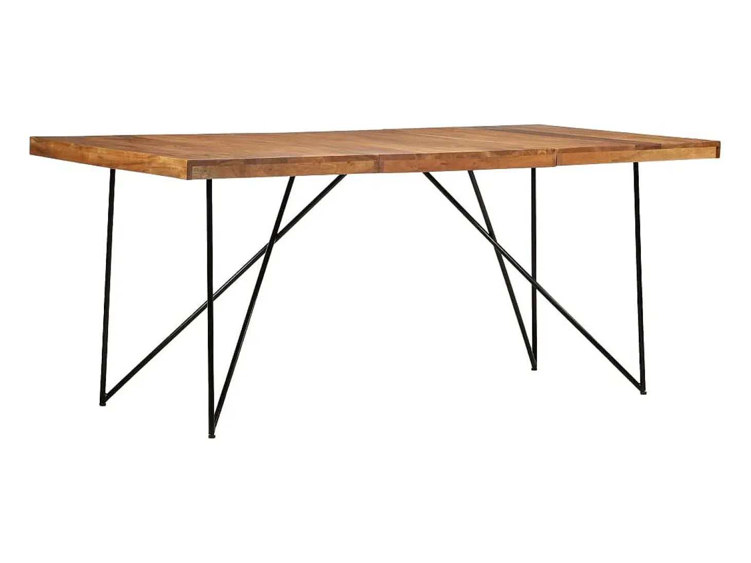 Mesa de comedor de madera maciza de acacia 180x90x76 cm