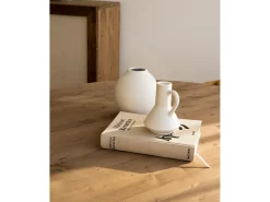 Mesa de comedor de madera maciza de abeto redonda Decowood en tono roble oscuro de Ø110x75cm - TOKYO - DECOWOOD