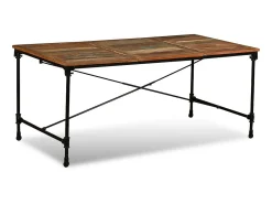 Mesa de comedor de madera maciza reciclada 180 cm ES215750