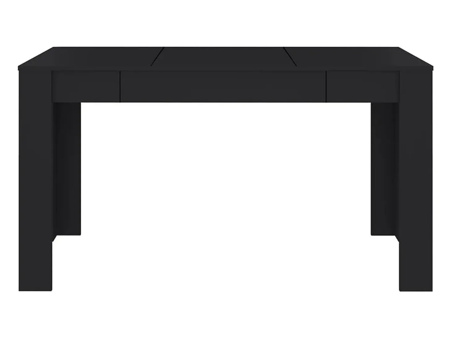 Mesa de comedor de madera contrachapada negro 140x74,5x76 cm