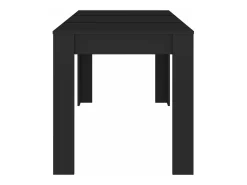 Mesa de comedor de madera contrachapada negro 140x74,5x76 cm