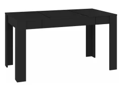 Mesa de comedor de madera contrachapada negro 140x74,5x76 cm
