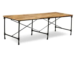 Mesa de comedor de madera maciza de mango 240 cm