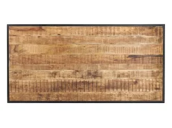 Mesa de comedor de madera maciza de mango rugosa 140 cm ES200028