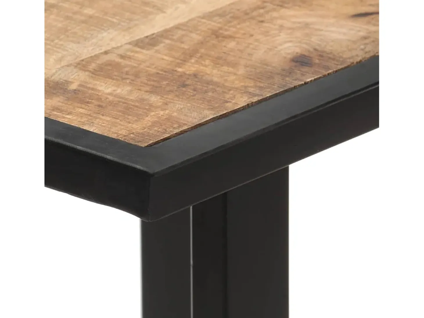 Mesa de comedor de madera maciza de mango rugosa 140 cm ES200028
