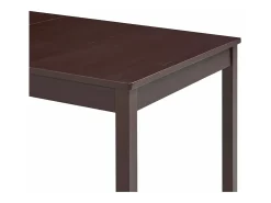 Mesa de comedor de madera de pino marrón oscuro 140x70x73 cm