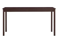 Mesa de comedor de madera de pino marrón oscuro 140x70x73 cm
