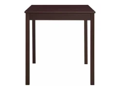 Mesa de comedor de madera de pino marrón oscuro 140x70x73 cm