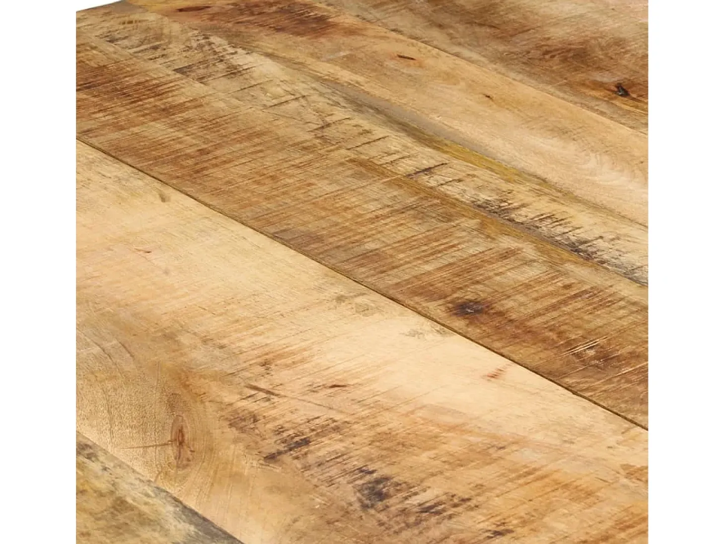 Mesa de comedor de madera de mango rugosa 160x80x76 cm
