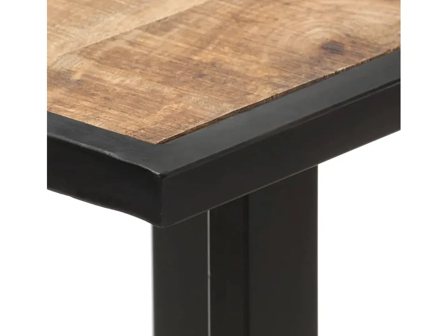 Mesa de comedor de madera maciza de mango rugosa 120 cm ES898281