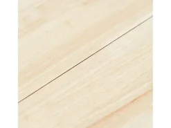 Mesa de comedor de madera maciza de caucho blanco marrón 106 cm