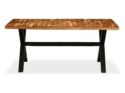Mesa de comedor de madera maciza de acacia y mango 180x90x76 cm