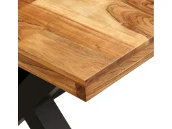 Mesa de comedor de madera maciza de acacia y mango 180x90x76 cm