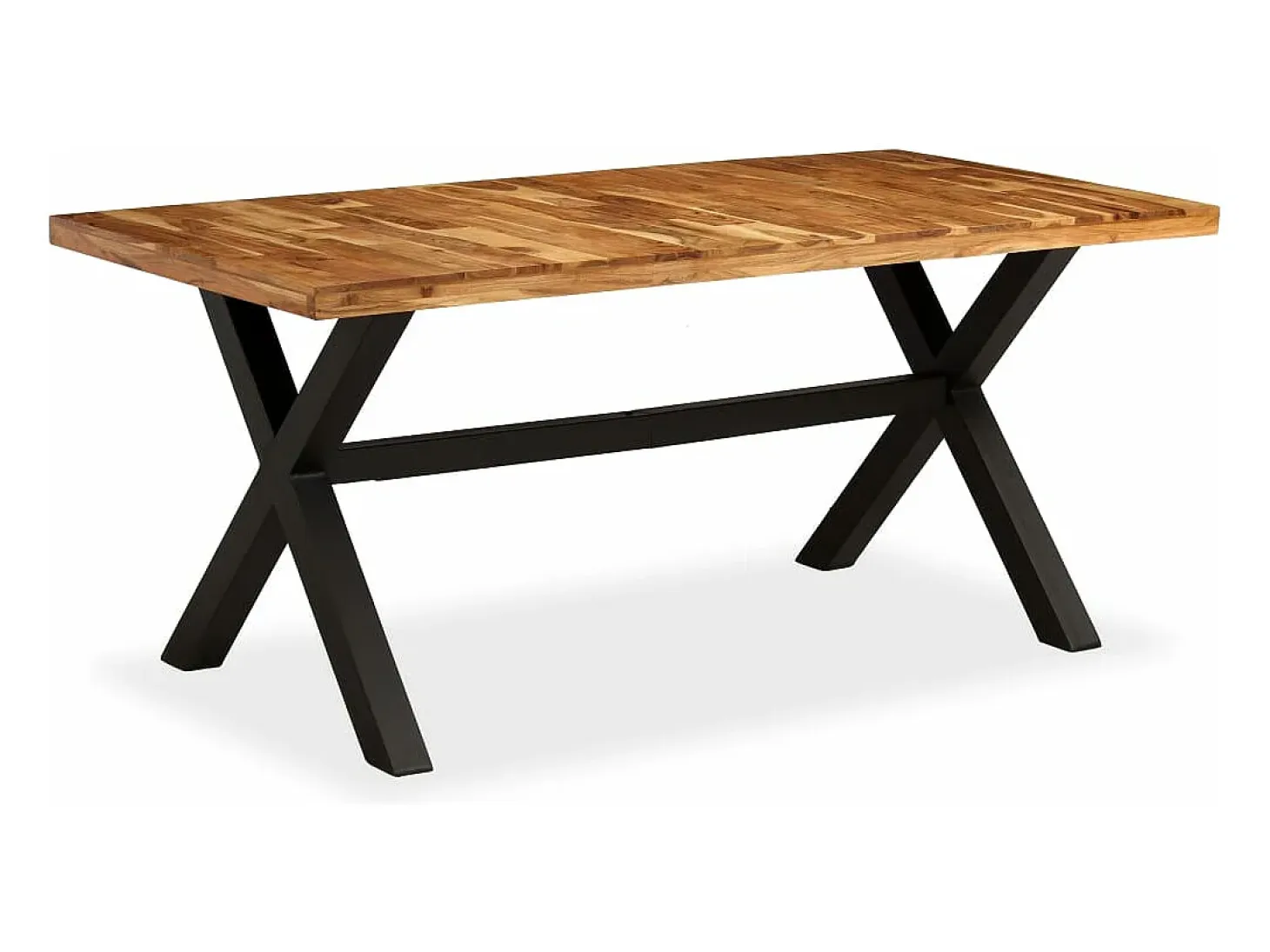 Mesa de comedor de madera maciza de acacia y mango 180x90x76 cm