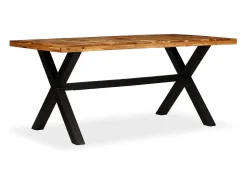 Mesa de comedor de madera maciza de acacia y mango 180x90x76 cm