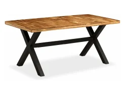 Mesa de comedor de madera maciza de acacia y mango 180x90x76 cm