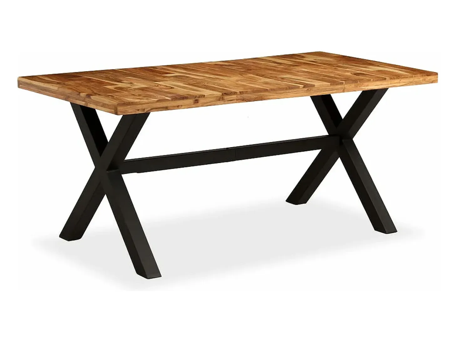 Mesa de comedor de madera maciza de acacia y mango 180x90x76 cm