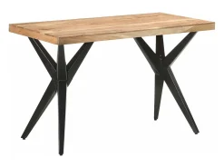 Mesa de comedor de madera maciza de acacia 120x60x76 cm