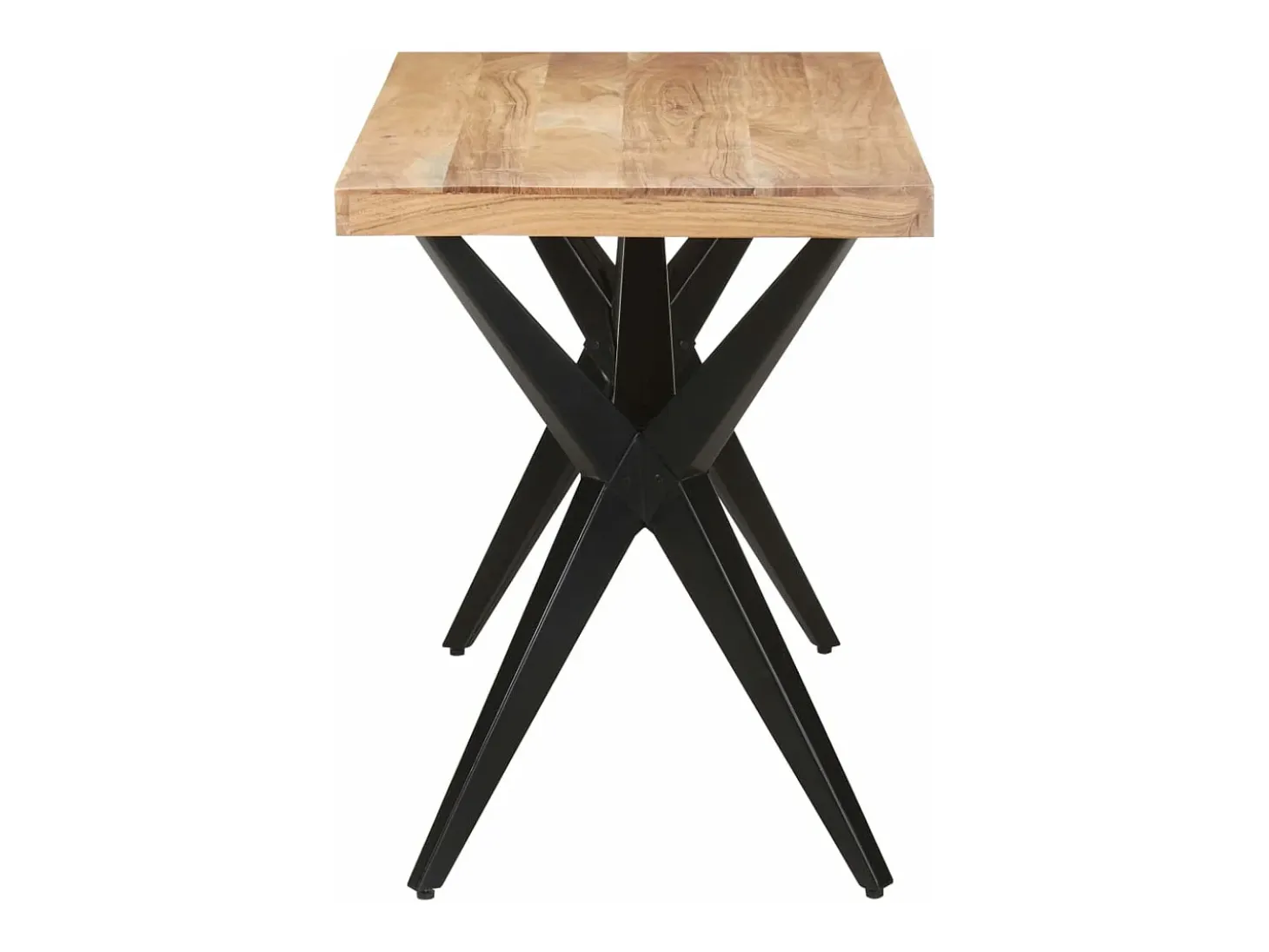 Mesa de comedor de madera maciza de acacia 120x60x76 cm