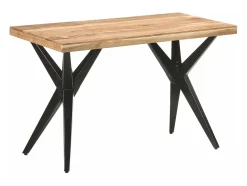 Mesa de comedor de madera maciza de acacia 120x60x76 cm
