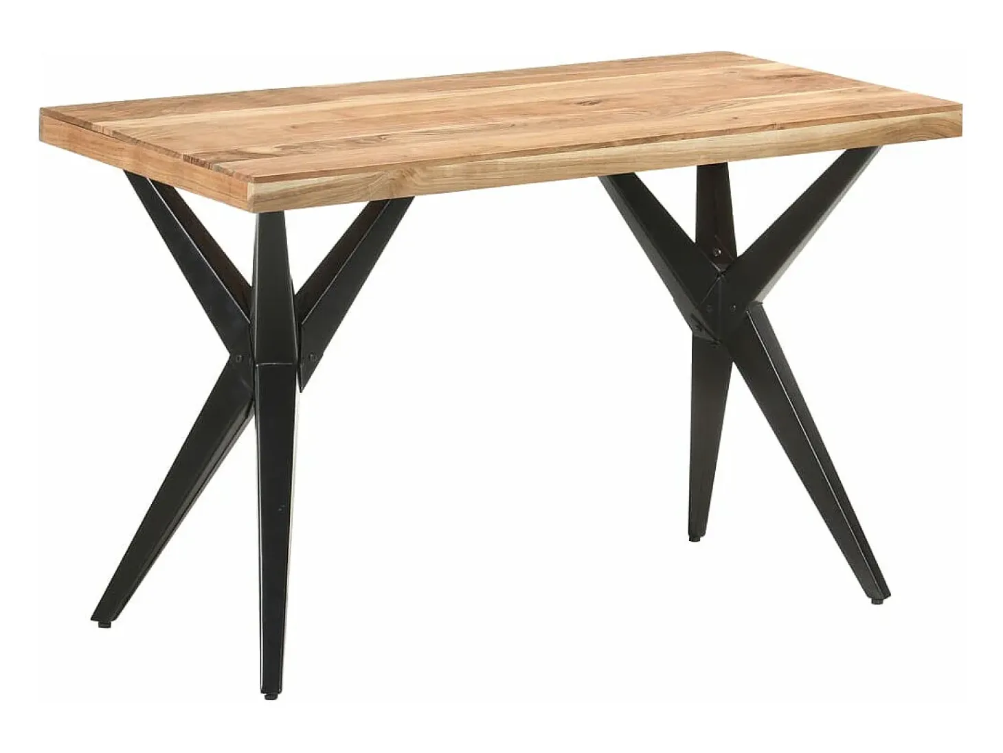 Mesa de comedor de madera maciza de acacia 120x60x76 cm