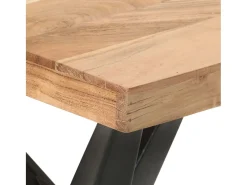Mesa de comedor de madera maciza de acacia 120x60x76 cm