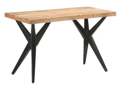 Mesa de comedor de madera maciza de acacia 120x60x76 cm