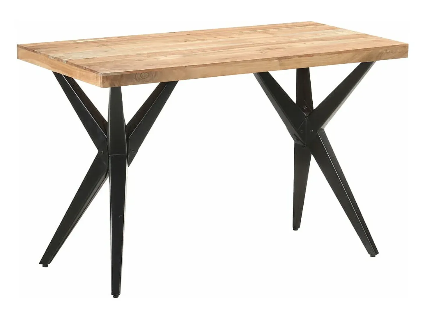 Mesa de comedor de madera maciza de acacia 120x60x76 cm